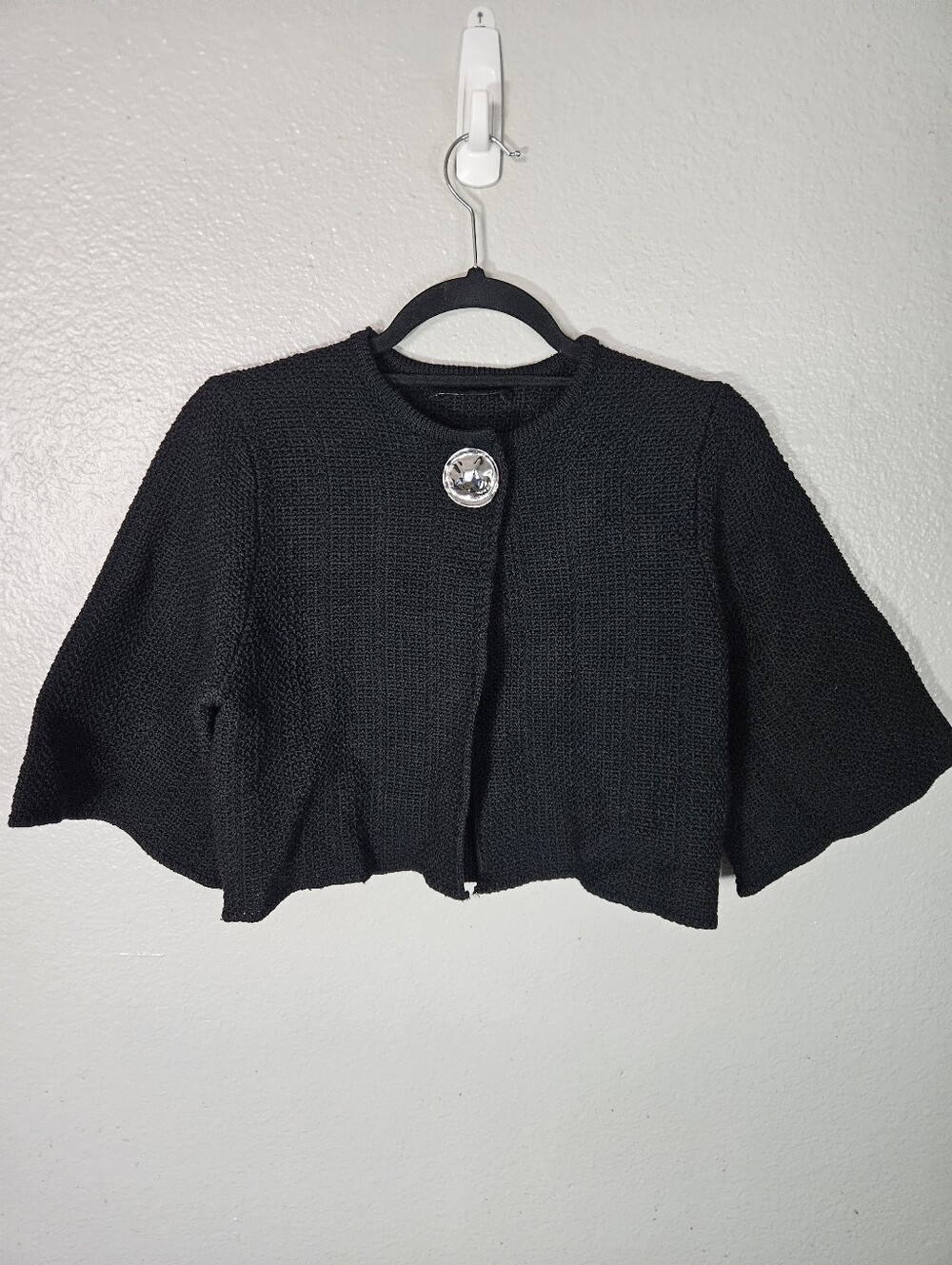 Zara Textured Knit Cardigan With Button Size S - Picture 4 of 12